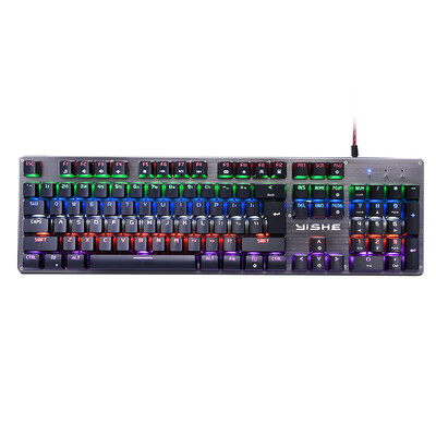 Wings YISHE YS-K600 Pure mechanical green shaft mixed light Marquee metal panel gaming gaming keyboard dark gray
Wings YISHE YS-K600 Pure mechanical green shaft mixed light Marquee metal panel gaming gaming keyboard dark gray