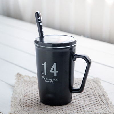 Porcelain Soul Creative Ceramic Cup Couple Cups Coffee Cups with Straps Marks Mugs Milk Cups 1314 Black
Porcelain Soul Creative Ceramic Cup Couple Cups Coffee Cups with Straps Marks Mugs Milk Cups 1314 Black