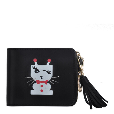 Thousands of benefits QIANBH short wallet women new cartoon printing leather wallet zipper wallet 06 1594-2 black
Thousands of benefits QIANBH short wallet women new cartoon printing leather wallet zipper wallet 06 1594-2 black