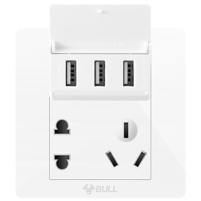 Выключатель Bull (BULL) G07 серия пять отверстий с 3 разъемами интерфейса USB 86 панель типа G07E536 белый
Выключатель Bull (BULL) G07 серия пять отверстий с 3 разъемами интерфейса USB 86 панель типа G07E536 белый