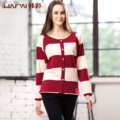 Hacai HACAI pajamas women long-sleeved pajamas round collar cardigan loose loose large yards can be used to wear home clothing set dates 16085
Hacai HACAI pajamas women long-sleeved pajamas round collar cardigan loose loose large yards can be used to wear home clothing set dates 16085