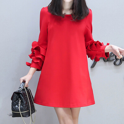 Milano (MILANYIN) Women's clothing 2017 spring red in the long Korean version of the dress seven sleeves loose loose A word skirt ML114 red
Milano (MILANYIN) Women's clothing 2017 spring red in the long Korean version of the dress seven sleeves loose loose A word skirt ML114 red