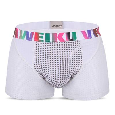 VKWEIKU British pants men&39s underwear flat angle trousers men&39s underwear four corners of the pants white L