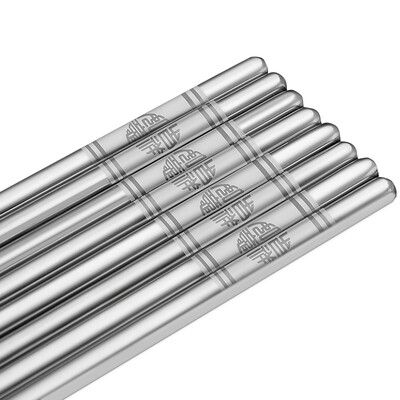 Double gun Suncha chopsticks 304 stainless steel chopsticks do not mold chopsticks suit non-slip Japanese-style hotel home chopsticks 10 pairs of auspicious Ruyi DK3053
Double gun Suncha chopsticks 304 stainless steel chopsticks do not mold chopsticks suit non-slip Japanese-style hotel home chopsticks 10 pairs of auspicious Ruyi DK3053