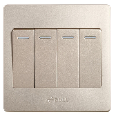 Bull (BULL) switch socket G07 series four open dual control switch 86 type panel G07K412Y (U6) champagne gold
Bull (BULL) switch socket G07 series four open dual control switch 86 type panel G07K412Y (U6) champagne gold