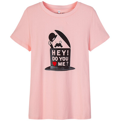 Semir T-shirt summer Korean version of the cotton round neck T fun printing primer shirt 12216000043 pink
Semir T-shirt summer Korean version of the cotton round neck T fun printing primer shirt 12216000043 pink