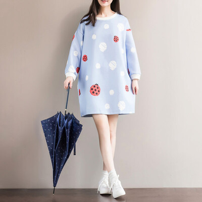 City Plus CITYPLUS Arts & Crafts Seven Lady Ladybugs Arts Circle Ladies Print Long Sleeve Sweater CWWY173350 Blue
City Plus CITYPLUS Arts & Crafts Seven Lady Ladybugs Arts Circle Ladies Print Long Sleeve Sweater CWWY173350 Blue