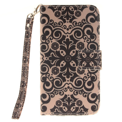 Palace flower Design PU Leather Flip Cover Wallet Card Holder Case for LG G3