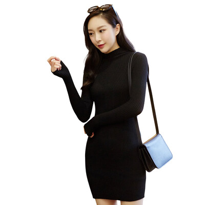 Antarctic (Nanjiren) dress spring and summer new wild Slim knit dress long sleeves high collar black uniform
Antarctic (Nanjiren) dress spring and summer new wild Slim knit dress long sleeves high collar black uniform