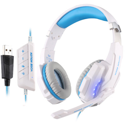 KOTION EACH G9000 headset computer headset with microphone USB single hole mobile phone notebook headset 71 full USB version of white blue
KOTION EACH G9000 headset computer headset with microphone USB single hole mobile phone notebook headset 71 full USB version of white blue