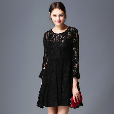 Plus Size Wedding Party Dress Sexy Lace Dress Fashion Solid O-Neck Mini Autumn Dresses High Quality Clothing
Plus Size Wedding Party Dress Sexy Lace Dress Fashion Solid O-Neck Mini Autumn Dresses High Quality Clothing