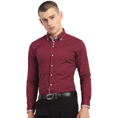 Acacia bird xiangsiniao men 's cotton buckle collar splicing casual long - sleeved shirt R4 dark red 175 / 92A
Acacia bird xiangsiniao men 's cotton buckle collar splicing casual long - sleeved shirt R4 dark red 175 / 92A