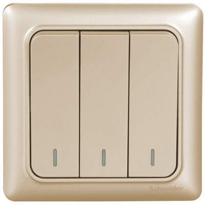 Schneider (Schneider) switch socket switch panel four open dual control switch Rui Yi series of gold
Schneider (Schneider) switch socket switch panel four open dual control switch Rui Yi series of gold