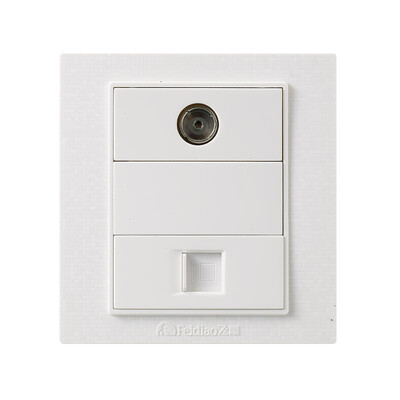 Feidiao feidiao switch socket panel TV computer socket cable cable closed-circuit television network panel jack 86 type Phantom Ya white
Feidiao feidiao switch socket panel TV computer socket cable cable closed-circuit television network panel jack 86 type Phantom Ya white
