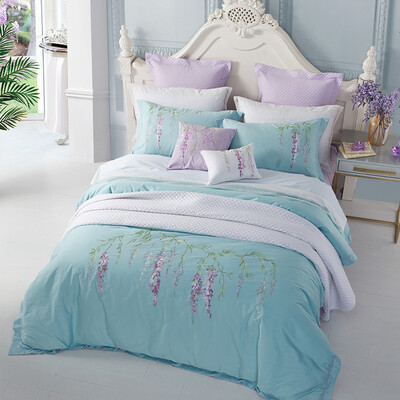 Tevel) Bedding Home Textiles Pure cotton embroidery four-piece set of 40 high-density fence flowers 1.5 meters bed 200 * 230cm
Tevel) Bedding Home Textiles Pure cotton embroidery four-piece set of 40 high-density fence flowers 1.5 meters bed 200 * 230cm