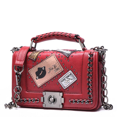 Marathon Tandem Korean Women's Shoulders Messenger Bag Rivets Cartoon Fashion Mini Bags B150 Red
Marathon Tandem Korean Women's Shoulders Messenger Bag Rivets Cartoon Fashion Mini Bags B150 Red