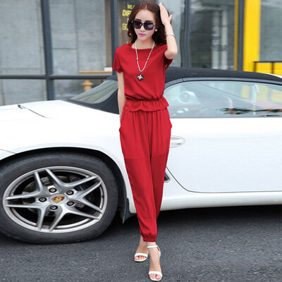 Siba homes 2017 summer Korean short-sleeved loose jacket pants professional suit fashion casual pants wild nine pants female S62A0083A30XL red
Siba homes 2017 summer Korean short-sleeved loose jacket pants professional suit fashion casual pants wild nine pants female S62A0083A30XL red