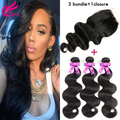Malaysian Body Wave 3 Bundles with Closure Human Hair Weave Malaysian Virgin Hair Bundles Meches Bresilienne avec Closure lots
Malaysian Body Wave 3 Bundles with Closure Human Hair Weave Malaysian Virgin Hair Bundles Meches Bresilienne avec Closure lots