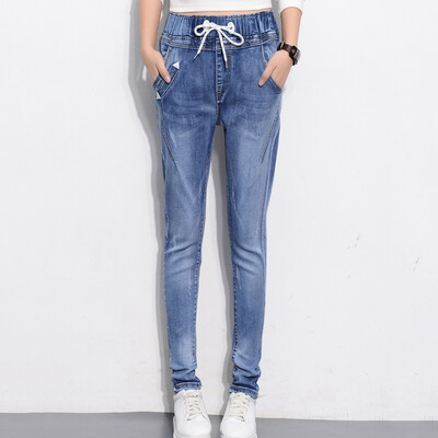 VIVAHEART Korean casual elastic elastic waist Harlan cowboy trousers female feet pants VWKN173239 light blue 28
VIVAHEART Korean casual elastic elastic waist Harlan cowboy trousers female feet pants VWKN173239 light blue 28