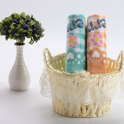 Vogue Jieyu Pure Cotton Towel Warner Кошка и мышь Детское полотенце Активный разрез Кашемир Печатный шарф 2шт 33 * 72 см Синий + коричневый