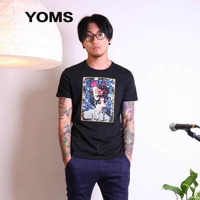 YOMS) short-sleeved T-shirt men's fine cotton business casual short-sleeved printing primer shirt male 52226145 black
YOMS) short-sleeved T-shirt men's fine cotton business casual short-sleeved printing primer shirt male 52226145 black
