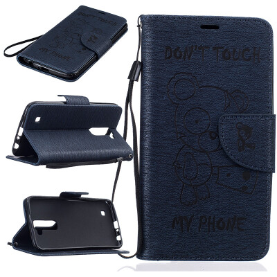 Dark blue Bear Style Embossing Classic Flip Cover with Stand Function and Credit Card Slot for LG K10
Dark blue Bear Style Embossing Classic Flip Cover with Stand Function and Credit Card Slot for LG K10