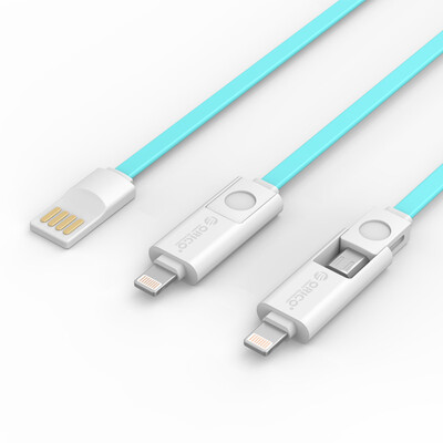 ORICO (ORICO) LTE-10 Apple / Andrews charging data cable Combo Andrews + Lightning dual-use multi-function USB charging cable 1 m blue
ORICO (ORICO) LTE-10 Apple / Andrews charging data cable Combo Andrews + Lightning dual-use multi-function USB charging cable 1 m blue