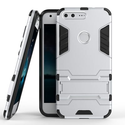 Silver Slim Robot Armor Kickstand Shockproof Hard Rugged Rubber Back Case For Google Pixel
Silver Slim Robot Armor Kickstand Shockproof Hard Rugged Rubber Back Case For Google Pixel