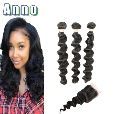 Peruvian Virgin Hair with Closure Lace Closure Peruvian Loose Wave With Closure 3 Bundles With 7a With Tissage Avec ANNO Hair
Peruvian Virgin Hair with Closure Lace Closure Peruvian Loose Wave With Closure 3 Bundles With 7a With Tissage Avec ANNO Hair