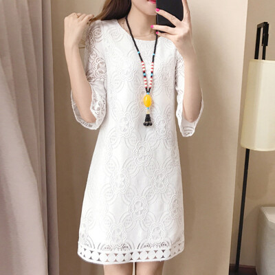 Long Yue Women&39s hollow A word dress in the sleeves Slim lace wild skirt LWQZ173409 white L
Long Yue Women&39s hollow A word dress in the sleeves Slim lace wild skirt LWQZ173409 white L