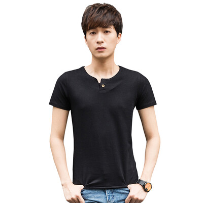GEEDO T-shirt fashion casual short-sleeved T-shirt 6818 blue
