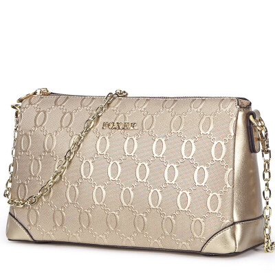 Gold fox (FOXER) female package cowhide chain embossed shoulder bag lady Messenger bag small incense bunny female bag 956004F2O gold
Gold fox (FOXER) female package cowhide chain embossed shoulder bag lady Messenger bag small incense bunny female bag 956004F2O gold