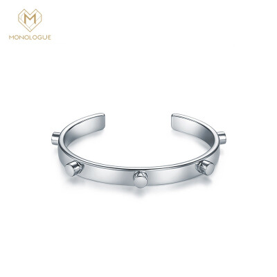 MONOLOGUE Stanford Cylindrical Rivet Half Opened Steel Bracelet Silver White ME78 5.6cm
MONOLOGUE Stanford Cylindrical Rivet Half Opened Steel Bracelet Silver White ME78 5.6cm