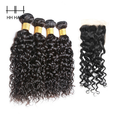 Malaysian Water Wave With Closure Malaysian Curly Hair 4 Bundles With Closure Virgin Human Hair Lace Closure with Bundles
Malaysian Water Wave With Closure Malaysian Curly Hair 4 Bundles With Closure Virgin Human Hair Lace Closure with Bundles
