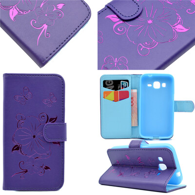 Purple Hot Stamping Foil Gold Design PU Leather Flip Cover Wallet Card Holder Case for Samsung GALAXY CORE Prime G360
Purple Hot Stamping Foil Gold Design PU Leather Flip Cover Wallet Card Holder Case for Samsung GALAXY CORE Prime G360