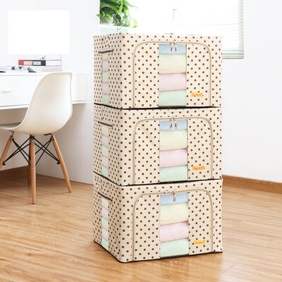Youfen Oxford cloth storage box steel frame foldable clothes storage box quilt storage box large 66 liters 3 loaded brown wave points
Youfen Oxford cloth storage box steel frame foldable clothes storage box quilt storage box large 66 liters 3 loaded brown wave points