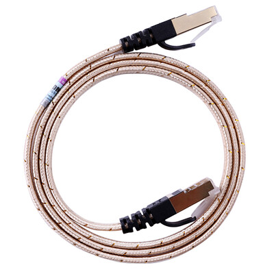 AMPCOM AMCOM AMCAT7GD0820 Seven types of 10G flat cable CAT7 network jumper gold-plated shielded oxygen-free copper computer network connection cable champagne gold 2 meters
AMPCOM AMCOM AMCAT7GD0820 Seven types of 10G flat cable CAT7 network jumper gold-plated shielded oxygen-free copper computer network connection cable champagne gold 2 meters