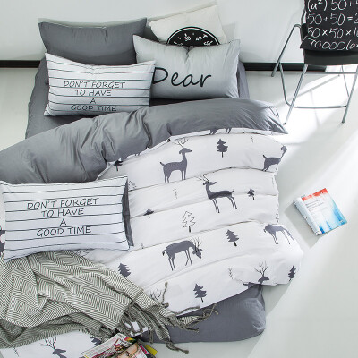 Jiuzhou deer suite home textiles cotton bedding twill printing four sets of bed sheets quilt memory time 15 18 meters bed 200 230cm
Jiuzhou deer suite home textiles cotton bedding twill printing four sets of bed sheets quilt memory time 15 18 meters bed 200 230cm
