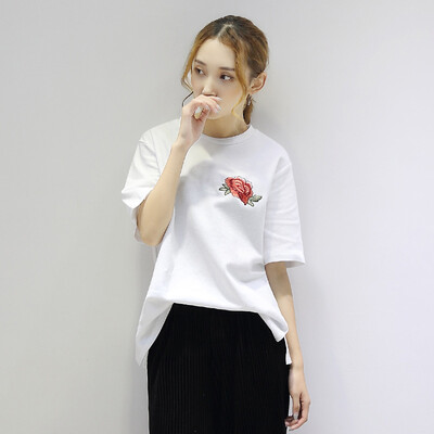 City Plus CITYPLUS Artistic Loose Round Collar Rose Embroidery Casual T-Shirt Female CWTD173453 White
City Plus CITYPLUS Artistic Loose Round Collar Rose Embroidery Casual T-Shirt Female CWTD173453 White