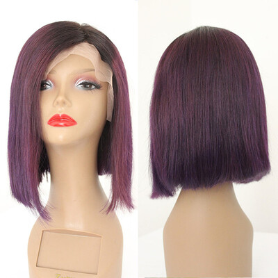 150% Short Bob Full Lace Human Hair Wigs Silky Straight Virgin Brazilian Lace Front Human Hair Wig #1B/Purple For Fashion Women
150% Short Bob Full Lace Human Hair Wigs Silky Straight Virgin Brazilian Lace Front Human Hair Wig #1B/Purple For Fashion Women