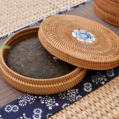 Handmade Rattan Woven Pu-erh Tea Cake Storage Box Canister Kitchen Container Small : for one 357g pu'er cake
Handmade Rattan Woven Pu-erh Tea Cake Storage Box Canister Kitchen Container Small : for one 357g pu'er cake