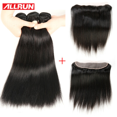 Allrun Ear To Ear 13*4 Size Lace Frontal Closure With Bundles 3 Pcs Brazilian Straight Hair Brazilian Virgin Hair With Frontal
Allrun Ear To Ear 13*4 Size Lace Frontal Closure With Bundles 3 Pcs Brazilian Straight Hair Brazilian Virgin Hair With Frontal