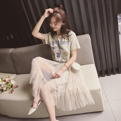 sustory ladies 2017 summer models Korean version of the two pieces of high waist yarn skirt in the long paragraph skirt a word skirt fashion printing short-sleeved dress SU112 apricot M
sustory ladies 2017 summer models Korean version of the two pieces of high waist yarn skirt in the long paragraph skirt a word skirt fashion printing short-sleeved dress SU112 apricot M