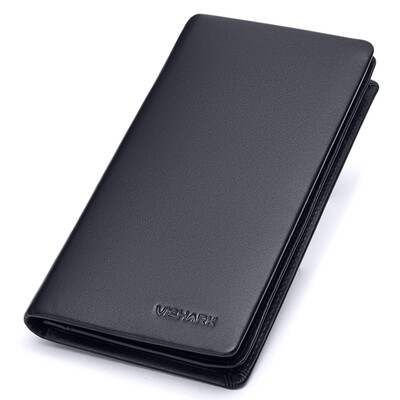 Shark (VISHARK) Men's short wallet cowhide multifunctional wallet long black section DS63253303
Shark (VISHARK) Men's short wallet cowhide multifunctional wallet long black section DS63253303