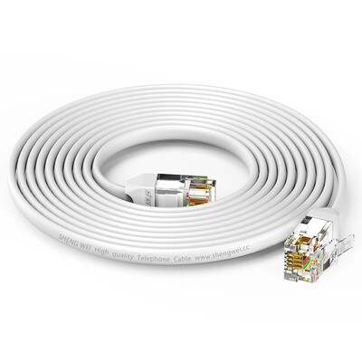 Win shengwei telephone line 4-core plane multi-strand flat 25 meters white 6P4C finished RJ11 with crystal head cable TC-1250B
Win shengwei telephone line 4-core plane multi-strand flat 25 meters white 6P4C finished RJ11 with crystal head cable TC-1250B