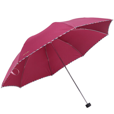 Heaven umbrella strong water repellent a dry three fold custom lattice cloth side sunny umbrella sauce red 307E touch
Heaven umbrella strong water repellent a dry three fold custom lattice cloth side sunny umbrella sauce red 307E touch