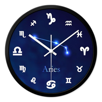 Momen wall clock creative living room bedroom 12 inch big wall clock fashion 12 constellation Aries mute art wall clock quartz clock 6014 black
Momen wall clock creative living room bedroom 12 inch big wall clock fashion 12 constellation Aries mute art wall clock quartz clock 6014 black