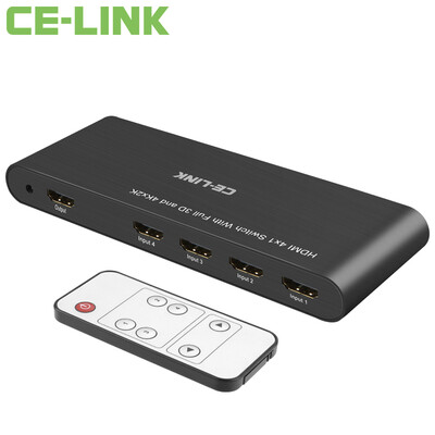 CE-LINK HDMI four into a switch 4 * 1 HD conversion with remote control support 4K 3D audio and video synchronization output alloy shell 2513
CE-LINK HDMI four into a switch 4 * 1 HD conversion with remote control support 4K 3D audio and video synchronization output alloy shell 2513