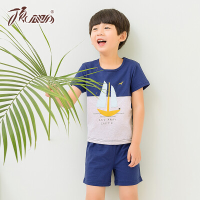 top melon melon (dingguagua) children pajamas boys summer short-sleeved cotton round neck shorts thin section leisure home service suit 86027 navy blue 100
top melon melon (dingguagua) children pajamas boys summer short-sleeved cotton round neck shorts thin section leisure home service suit 86027 navy blue 100