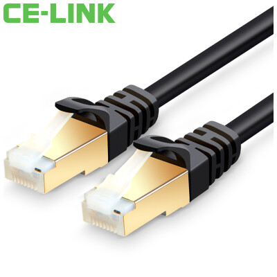 CE-LINK CAT7 cable 3 m pure copper gold-plated seven double shielded high-speed SSTP network jumper with copper shell network computer router network cable black A1525
CE-LINK CAT7 cable 3 m pure copper gold-plated seven double shielded high-speed SSTP network jumper with copper shell network computer router network cable black A1525